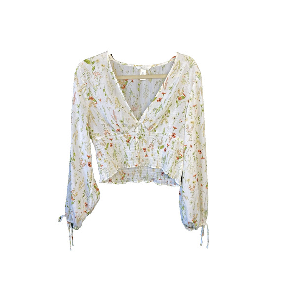 H&M Tops - H&M Blouse Womens Medium Lightweight Floral Boho Chic Fairy Romantic Ethereal
